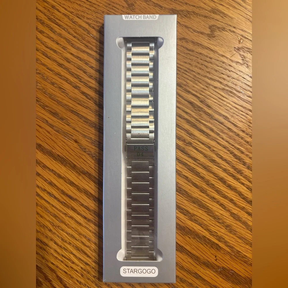 Stainless Steel Silver Watch Band Compatible with iwatch 44/45/49mm